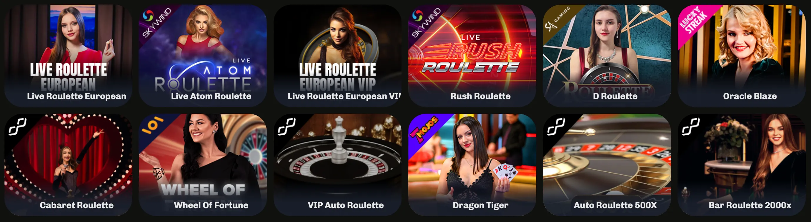 Live dealer table games at Velobet casino